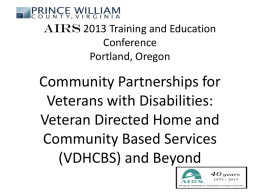 Community Partnerships for Veterans with Disabilities