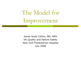The Model for Improvement