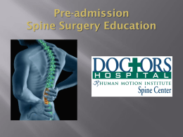 Spine education 10.08 - Doctors Hospital of Augusta