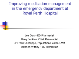 Improving medication management in the emergency