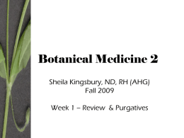 Botanical Medicine II