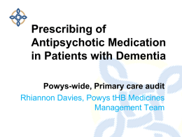 Antipsychotic use in Dementia Patients