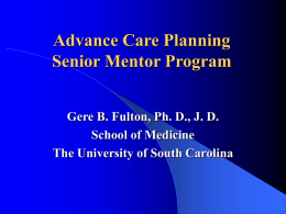 Advance Care Planning in South Carolina