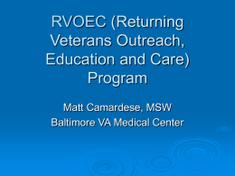 RVOEC (Returning Veterans Outreach, Education and Care