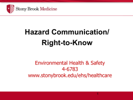 Right to Know - Stony Brook Medicine