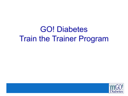 GO! Diabetes Train the Trainer Program