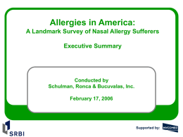 Allergies in America: A National Survey of Patients with