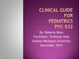 Clinical Guide For Pediatrics PYC-532