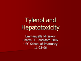Tylenol and Hepatotoxicity - Pro Pharma Pharmaceutical