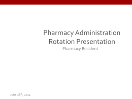 Pharmacy Administration