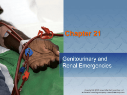 Chapter 21: Genitourinary and Emergencies