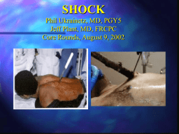 SHOCK Phil Ukrainetz, MD, PGY5 Jeff Plant, MD, FRCPC Core