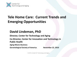 Sample Presentation Title - Center for Technology and Aging