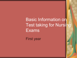 Basic Information on Taking the NCLEX