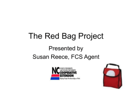 The Red Bag Project - Home