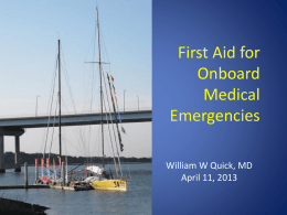First Aid for Onboard Medical Emergencies