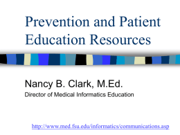 Patient Education Handouts - Florida State University