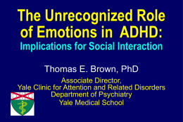 CHANGING CONCEPTS OF ADHD IN ADULTS