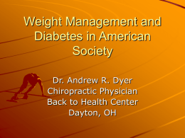 Weight Management and Diabetes in American Society