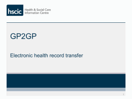GP2GP - Health and Social Care Information Centre