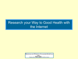 Health Information Resources: the good, the bad, and the ugly