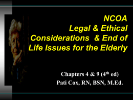 NCOA Legal & Ethical Considerations for the Elderly