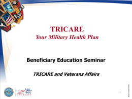 TriCare and VA Powerpoint - Tennessee County Veterans