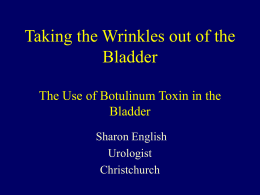 The Use of Botulinum toxin in Urology