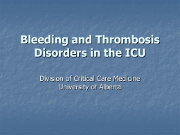 Hemostasis and thrombosis
