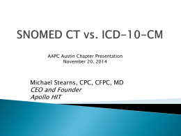 SNOMED CT vs. ICD-10-CM