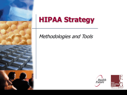 HIPAA Strategy Overview