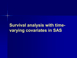 Survival analysis with time
