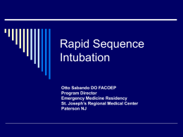 Rapid Sequence Intubation
