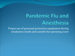 Pandemic Flu and Anesthesia