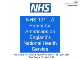 Guide to the NHS