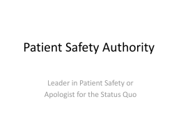 Patient Safety Authority - Williamsport Personal Injury
