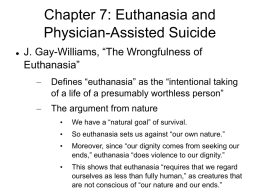 Chapter 7: Euthanasia and Physician
