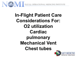 In-Flight Patient Care Considerations For - NH-TEMS