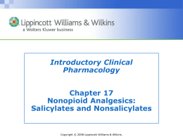Roach: Nonopioid Analgesics: Salicylates and Nonsalicylates