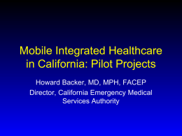 Mobile Integrated Healthcare in California
