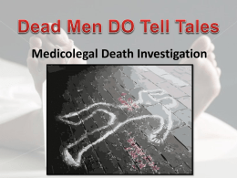 Medicolegal Death Investigation Guidelines