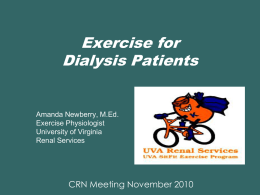 Exercise and Dialysis