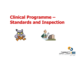 JACIE Inspector Training and Update Course