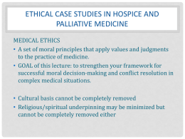 Ethical Case Studies in Hospice and Palliative Care