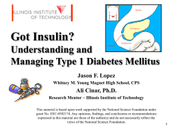 Got Insulin? Understanding and Managing Type 1 Diabetes