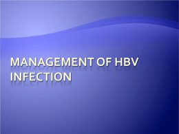 Management of HBV Infection