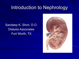 Introduction to Nephrology - University of North Texas