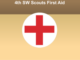 4th SW Scouts First Aid