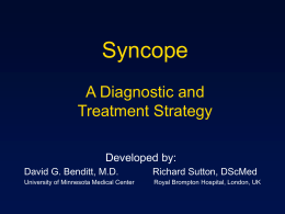 Syncope A Diagnostic and Treatment Strategy
