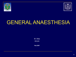 GENERAL ANAESTHESIA